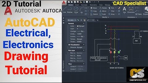 AutoCAD Single Line Diagram Drawing Tutorial for Electrical Engineers, Electronic Telecommunication