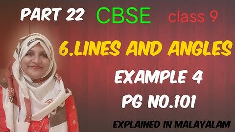 chapter 6 Lines and angles Example 4 CBSE maths class 9 in Malayalam
