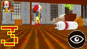 Neighbor Clown Scary Escape Game 3D level 7 - 9 Gameplay Walkthrough Part 3 (Android, iOS)