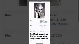 Ed Asner Carl Fredrickson From Pixars Up Has Ped Away