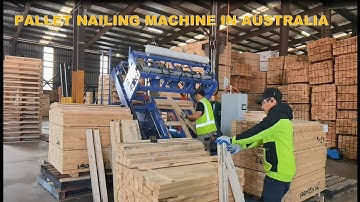 Australia case wood pallet nailing machine & stringer pallet making machine for sale
