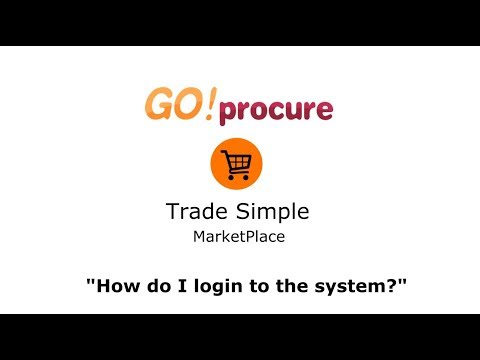 How do I login to Trade Simple MarketPlace