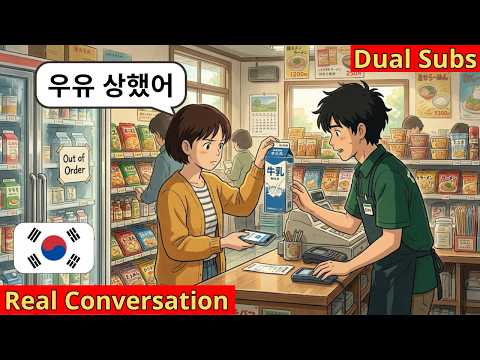At the Convenience Store #1 | Korean for Beginners | 10 Short Korean Conversations | TOPIK 1-2-3