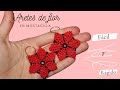 TUTORIAL ARETES DE FLOR EN MOSTACILLA / FACIL Y RAPIDO