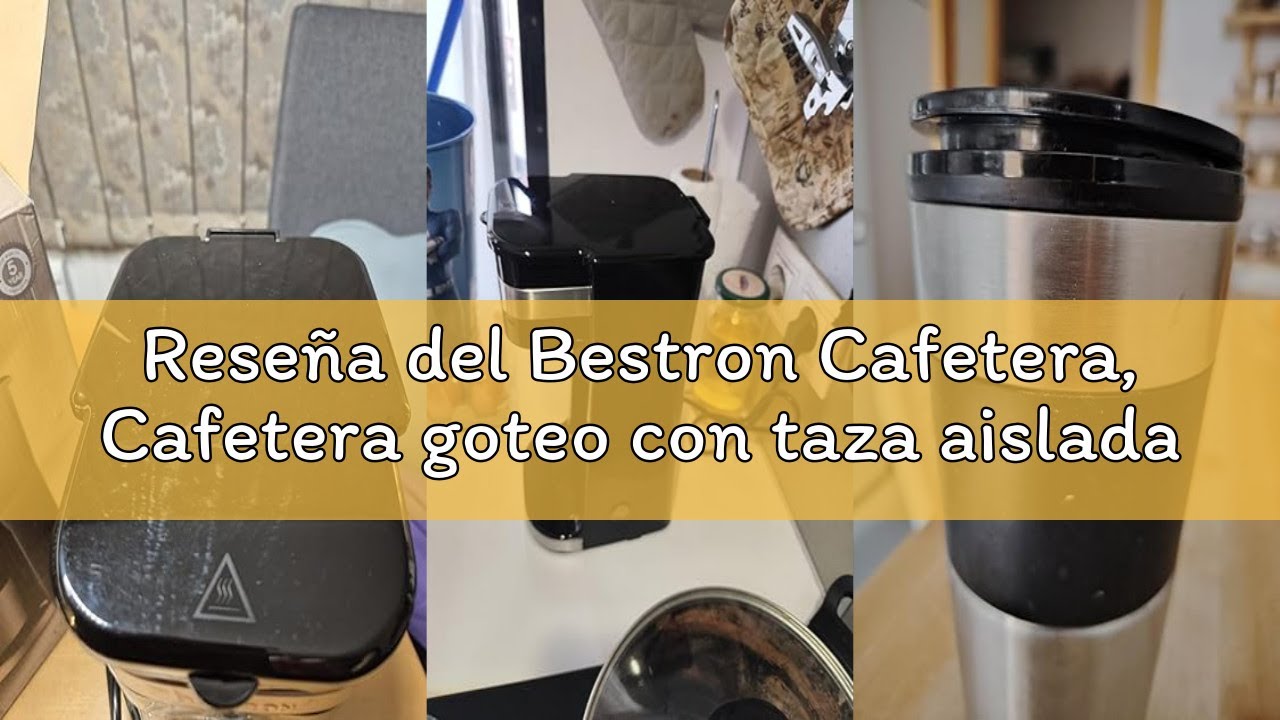 Reseña del Bestron Cafetera, Cafetera goteo con taza aislada, para café de filtro molido, 2 tazas gr