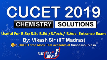 CUCET  Previous Year 2019 #UIQP01 Chemistry  Question Paper Solution | CUCET NTA Mock Test