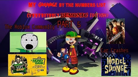 My Carnage By The Numbers List (Unnervingly Demonic Edition) Part 5