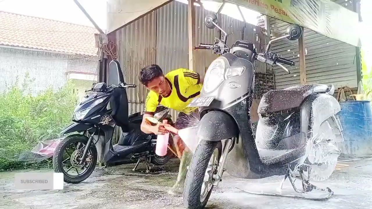 Cuci tanpa gosok² (touchless) pake Sanchin‼️ 2 motor sekaligus ‼️