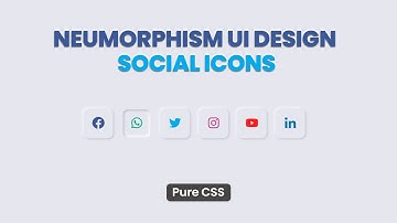 Neumorphism UI Social Share Icons using CSS | Neumorphism UI Tutorial