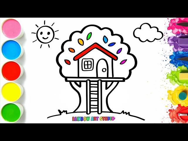 🏡How To Draw A Cozy Treehouse l Easy Step By Step Tutorial #237
