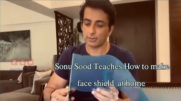 Actor Sonu Sood | DIY easy face shield tutorial at home | PGN