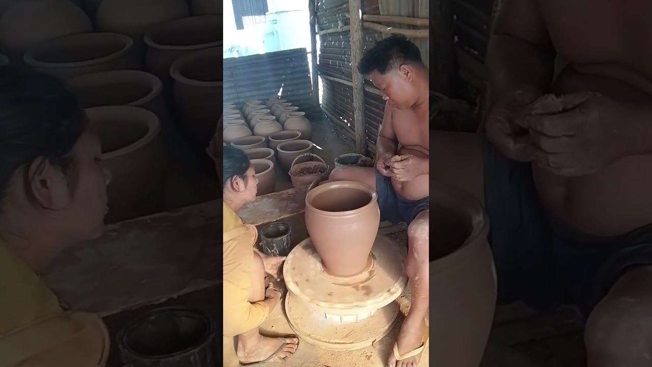 หมู่บ้านหัตถกรรม ปั้นหม้อแบบดั้งเดิมที่บ้านจาน เมืองจอมเพชร แขวงหลวงพระบาง