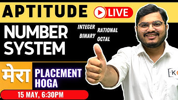 🛑LIVE - NUMBER SYSTEM - All Concepts, Tricks, Questions | Aptitude | Mera Placement Hoga