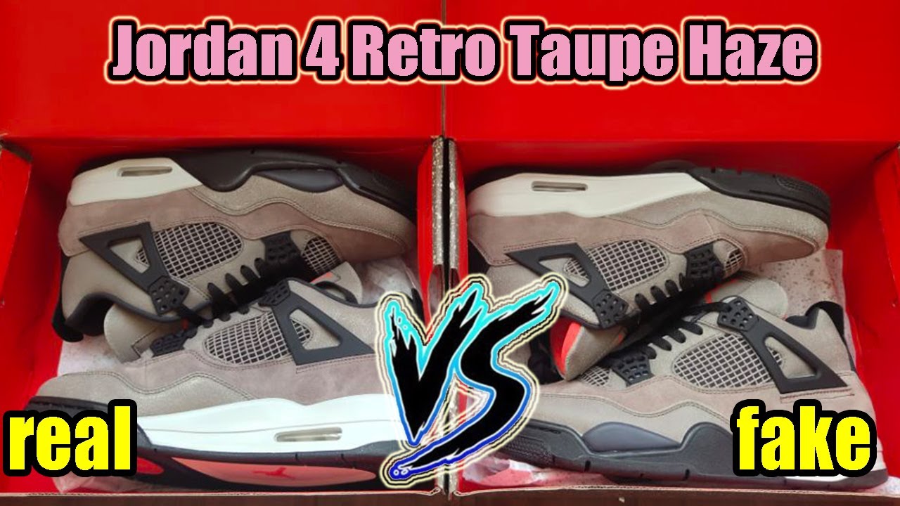 jordan 4 taupe haze real VS fake review 