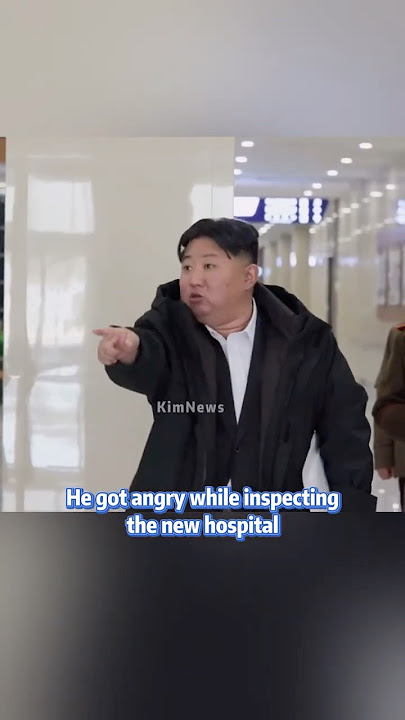 He got angry while inspecting a new hospital  #kimjongun #northkorea #shorts
