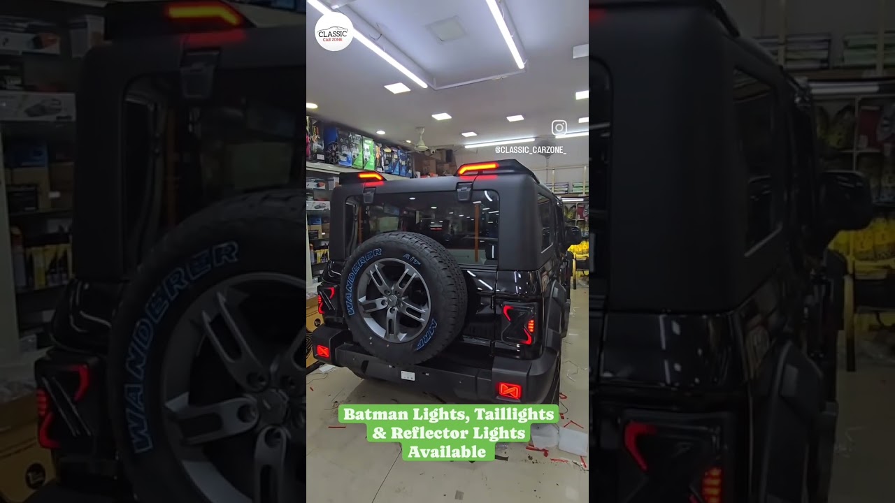 thar tail light rifrktor right Batman style roof spoiler