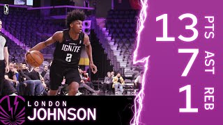 London Johnson Records 13 PTS \& 7 AST During Ignite vs. Mexico City Capitanes
