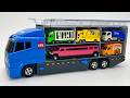はたらくくるまのトミカ☆ミニカーを集めてコンボイに収納!開封も楽しもう☆Work Cars Tomica☆ Collect & load into convoy Driving Test