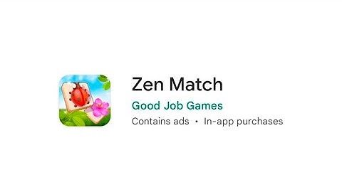 Game Play || Zen Match