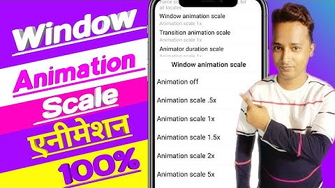 Window Animation Scale 100%⚡| How to Transition Animation Scale Animator Duration Scale. Ali Ji Tech