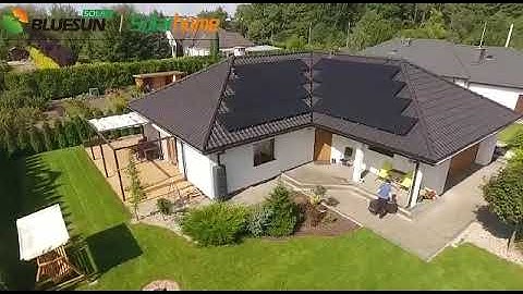 Bluesun solar system with shingled solar panel