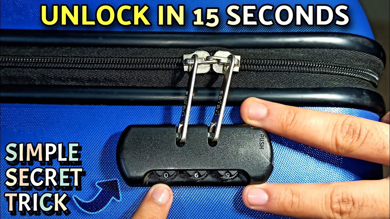 How To Unlock Forgotten Combination Lock Password  Open Any Suitcase  Luggage Bag Password Lock  YouTube