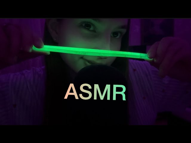 ASMR разукрашу тебя неоновыми палочками 🎀 визуальные триггеры, близкий шепот, звуки рта 