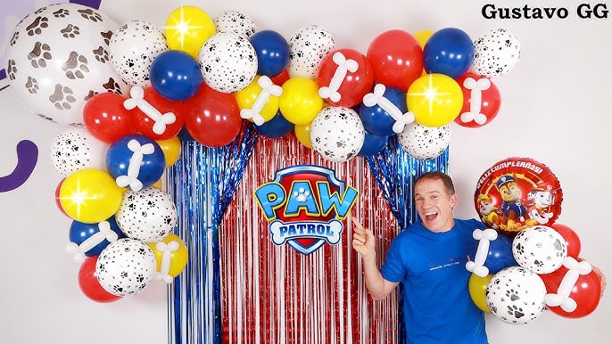 Paw Patrol para niño, decoración de fiesta cumpleaños patrulla