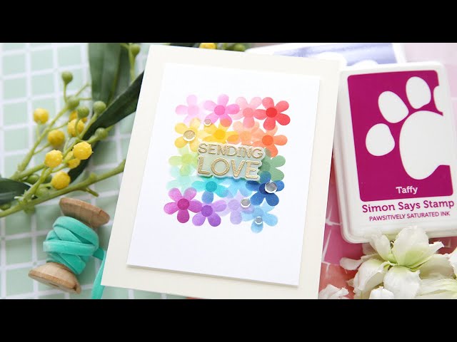 Stencil a Rainbow of Floral Colors that 