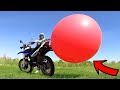 EXPERIMENT: BIG BALLOON vs MOTORCYCLE