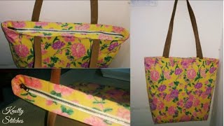 Perfect zipper Handbag Cutting and stitching in Hindi