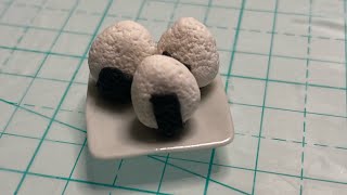 DIY how to make miniature rice balls (polymer clay)