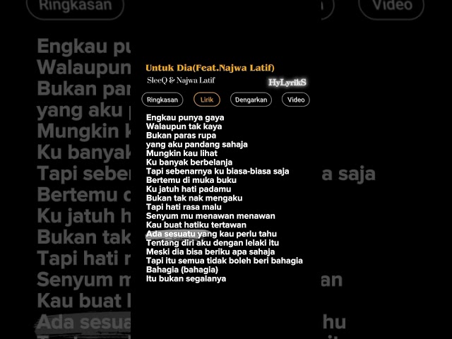 Lirik Lagu Untuk Dia(Feat.Najwa Latif)-SleeQ &Najwa Latif class=