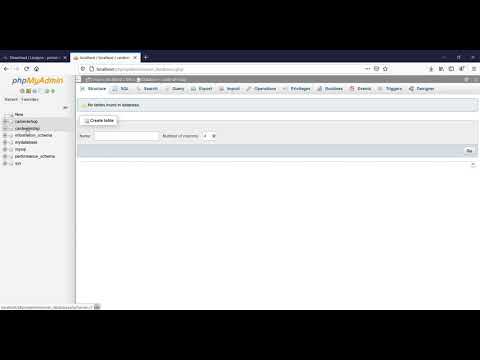 CMS Video 02 - Creating a Basic Database and Table in PhpMyAdmin - YouTube