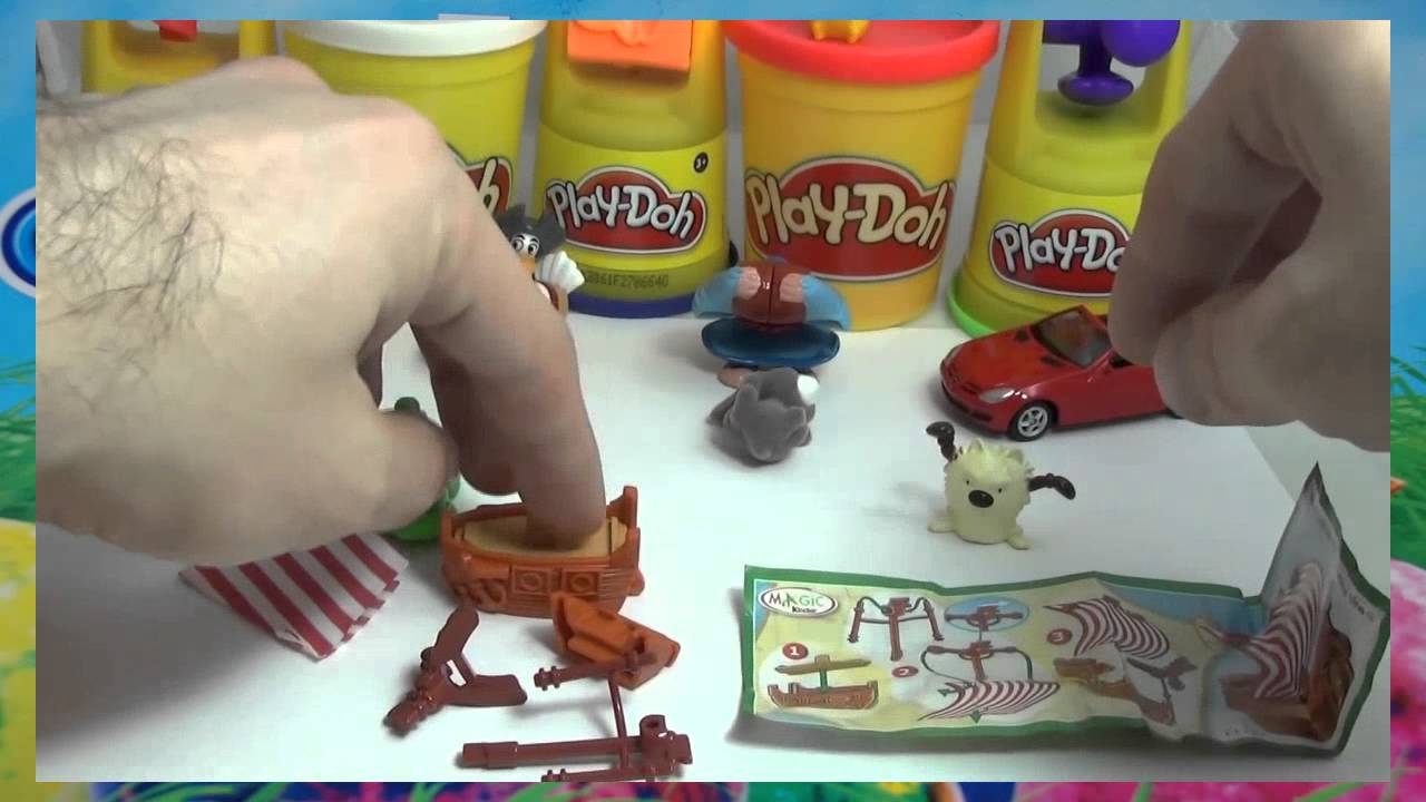 3 Play Doh Surprise eggs and Kinder Surprise. Киндер сюрприз кораблик. Пластилин Play Doh