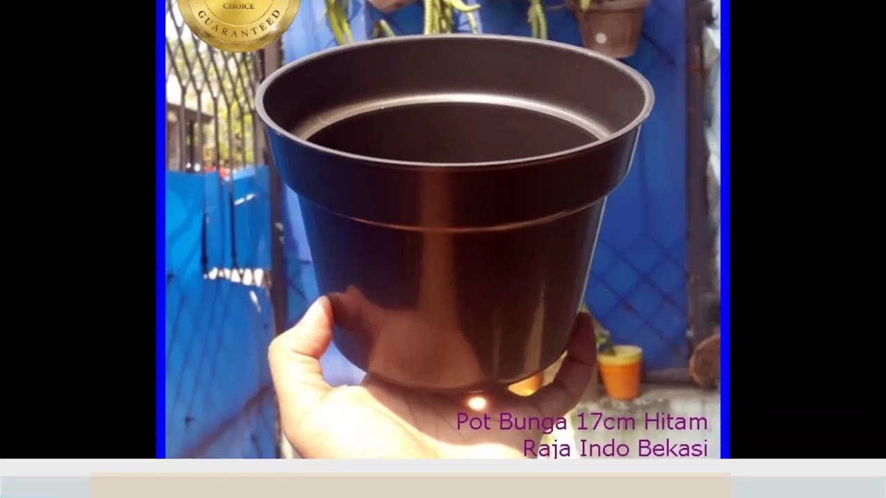  Pot  Bunga  17cm Hitam untuk Tanaman Hias Pot  Plastik  