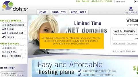 Hostsary.com Video Tutorial - Where can I buy a domain name for my site?