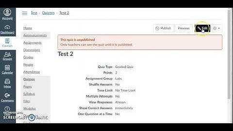 Canvas 101 - Part 3 - Making Quizzes