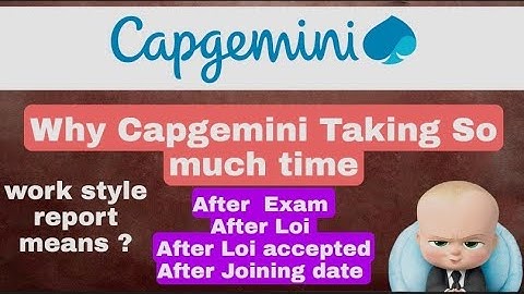 Capgemini work style report | Not any mail come from Capgemini | work style report | Capgemini