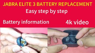 JABRA ELITE 3 BATTERY REPLACEMENT/EASILY STEP BY STEP/4K VIDEO