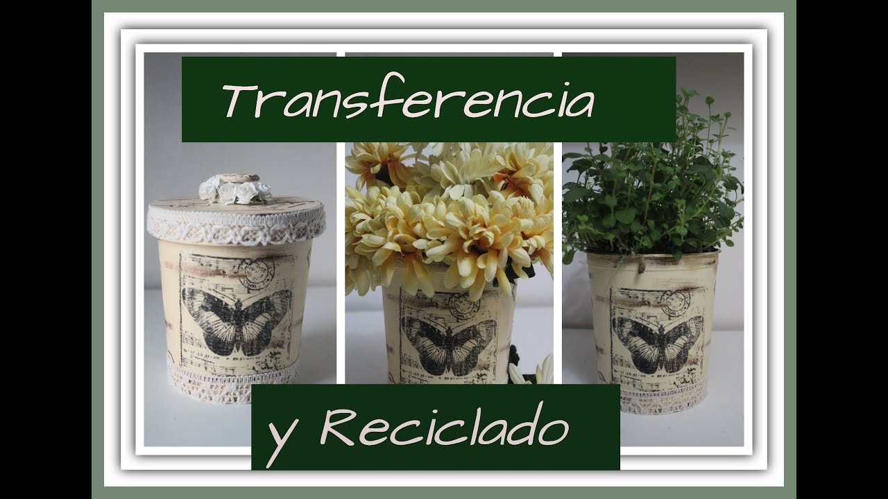 Transferencia con quitaesmalte sobre envase de helado - Reciclado -Diy - Manualidades