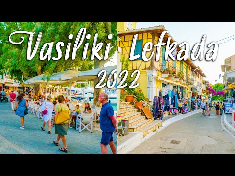 Vasiliki Lefkada, Greece, beautiful place really worth visiting, walking tour 4k