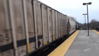 CSX K534-24 Empty Phosphate Train With A Cool Crew Horn Salute Through Roselle Park!