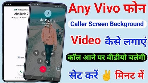 How To Set Video Caller Screen Background In Any Vivo Phone || Incoming Call Background Video