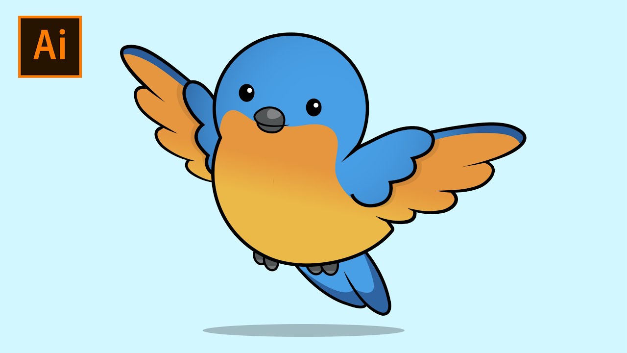 How To Draw a Bird | Bird Vector Art | Adobe Illustrator CC Tutorial ...