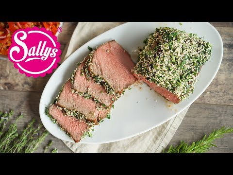 Video: Roastbeef Mit Grünkruste