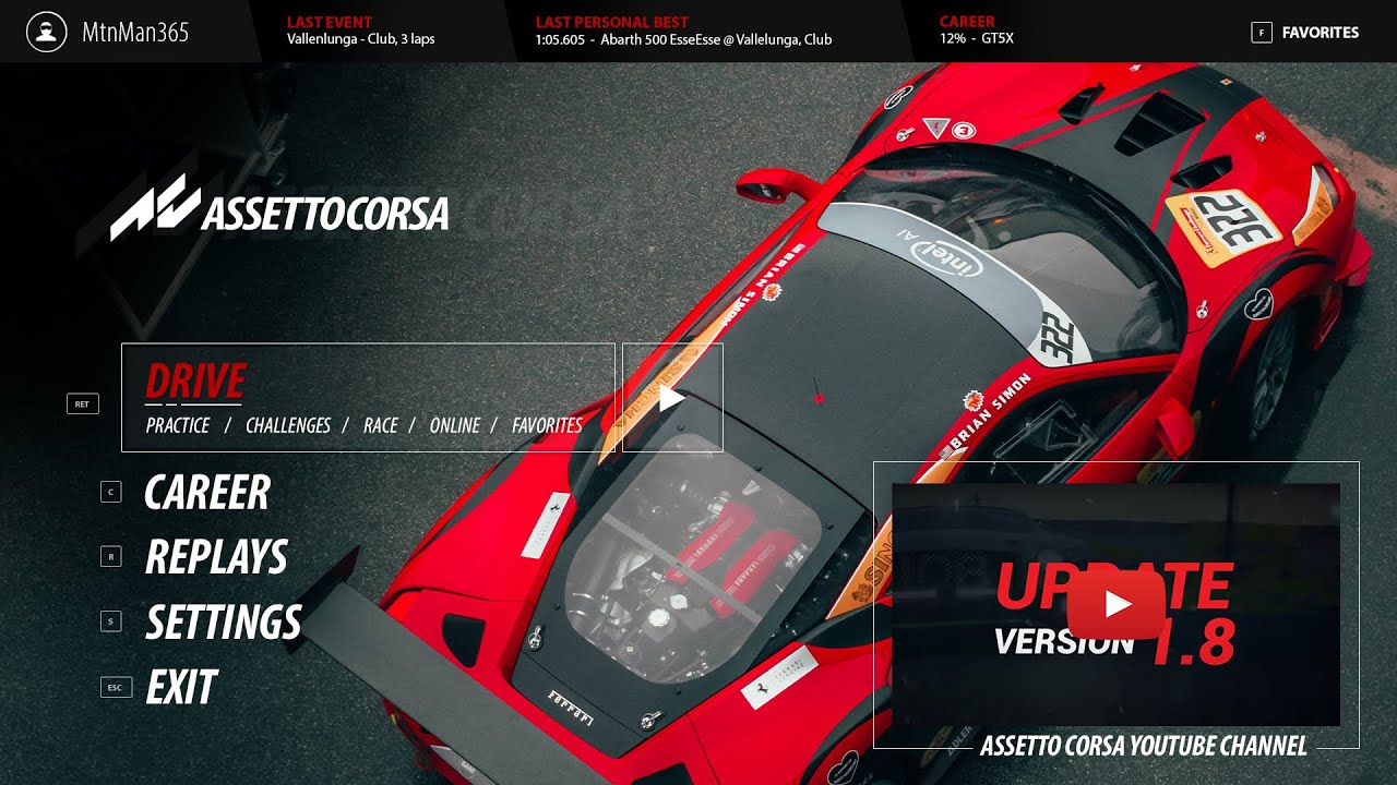 ACGUI - New Assetto Corsa Clean UI