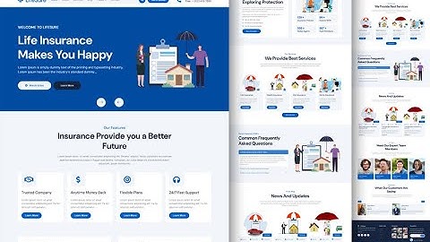 Responsive Life Insurance Website Using HTML , CSS & JavaScript