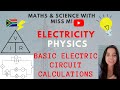 Physics grade 10 and 11 electric circuit calculations basic