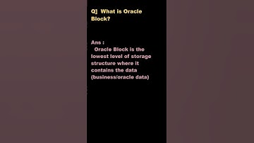 #shorts what is oracle block ? | interview question | learnomate technologies